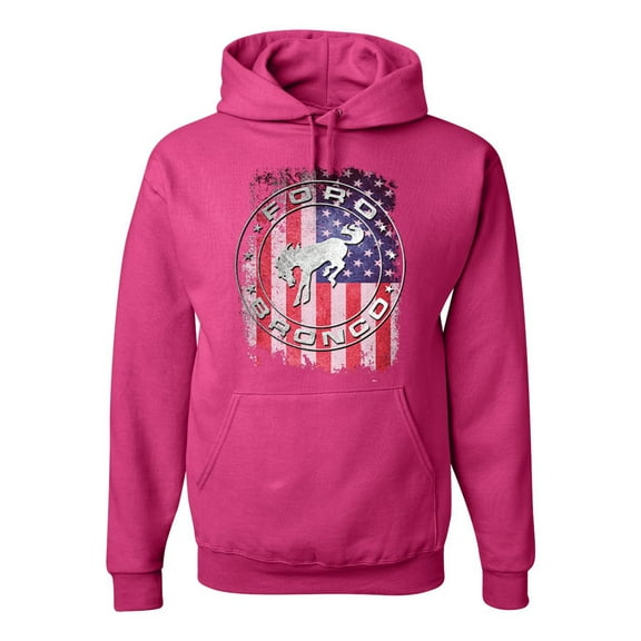 Wild Bobby US Flag Ford Bronco Unisex Hoodie Sweatshirt