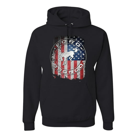Wild Bobby US Flag Ford Bronco Unisex Hoodie Sweatshirt