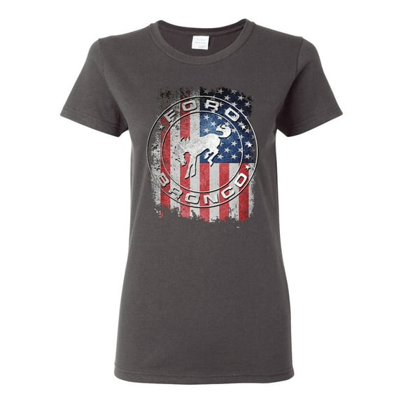 Wild Bobby US Flag Ford Bronco Women Graphic Tee