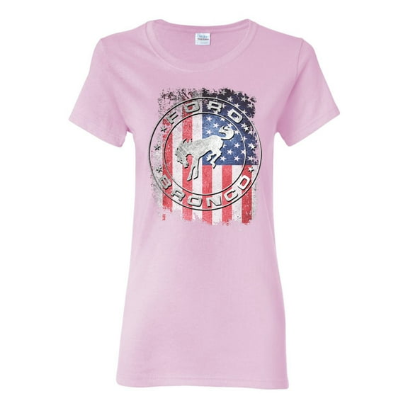Wild Bobby US Flag Ford Bronco Women Graphic Tee