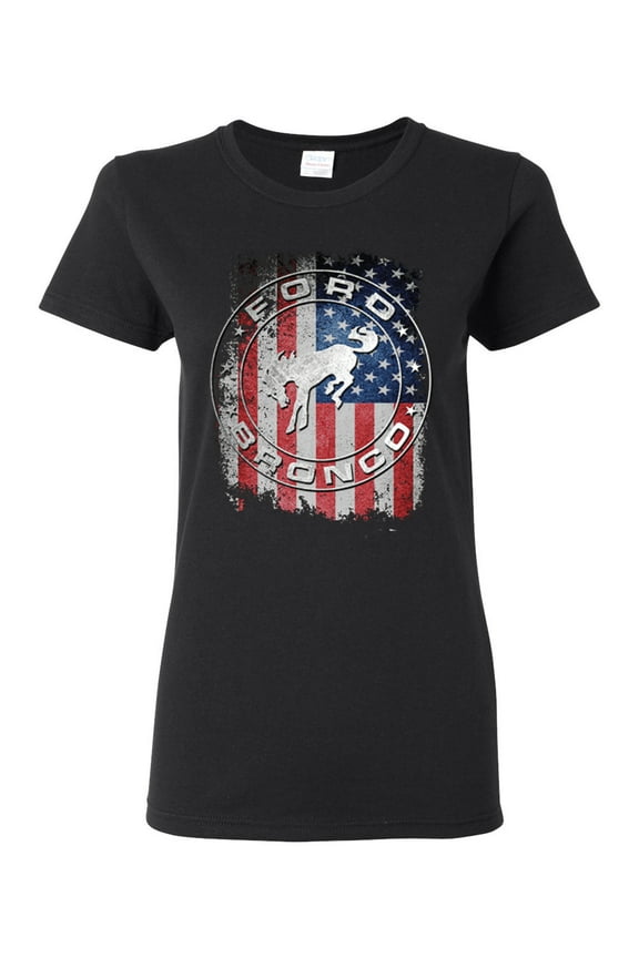 US Flag Ford Bronco Women Graphic Tee