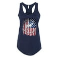 thumbnail image 1 of Wild Bobby US Flag Ford Bronco Women Racerback Tank Top, 1 of 6