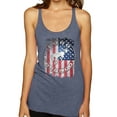 thumbnail image 1 of Wild Bobby US Flag Ford Bronco Women Tri-Blend Racerback Tank Top, 1 of 6