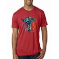 thumbnail image 1 of Wild Bobby, US Flag Philippians 4:13 I Can Do All Things Through Christ, Inspirational Christian, Men Premium Tri Blend Tee, Vintage Red, X-Large, 1 of 5