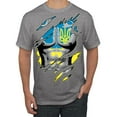 thumbnail image 1 of Wild Bobby, Ukrainian Muscle Skin Beast Mode Men's Graphic T-Shirt, Heather Grey, Medium, 1 of 4