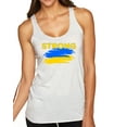 thumbnail image 1 of Wild Bobby, Ukranian Strong Vintage Tri-Blend Racerback Tank Top, Heather White, Small, 1 of 4
