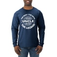 thumbnail image 1 of Wild Bobby, Uncle Man Myth Legend Funny Dad Uncle Papa Granpa Dad Gift, Father's Day, Men Long Sleeve Shirt, Vintage Heather Navy, XX-Large, 1 of 4