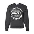 thumbnail image 1 of Wild Bobby, Uncle Man Myth Legend Funny Dad Uncle Papa Granpa Dad Gift, Father's Day, Unisex Crewneck Graphic Sweatshirt, Heather Black, Medium, 1 of 4