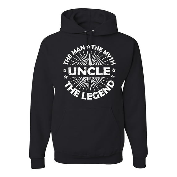 Wild Bobby, Uncle Man Myth Legend Funny Dad Uncle Papa Granpa Dad Gift, Father's Day, Unisex Graphic Hoodie Sweatshirt, Black, Small