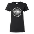 thumbnail image 1 of Wild Bobby, Uncle Man Myth Legend Funny Dad Uncle Papa Granpa Dad Gift, Father's Day, Women Graphic Tee, Black, Small, 1 of 4