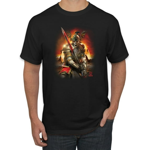 Wild Bobby, Undead Dark Knight, Pop Culture, Men Graphic Tees, Black, Small