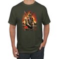 thumbnail image 1 of Wild Bobby, Undead Dark Knight, Pop Culture, Men Graphic Tees, Military Green, 2XL, 1 of 3