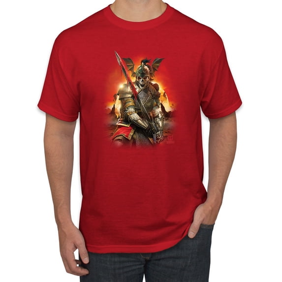 Wild Bobby, Undead Dark Knight, Pop Culture, Men Graphic Tees, Red, Medium