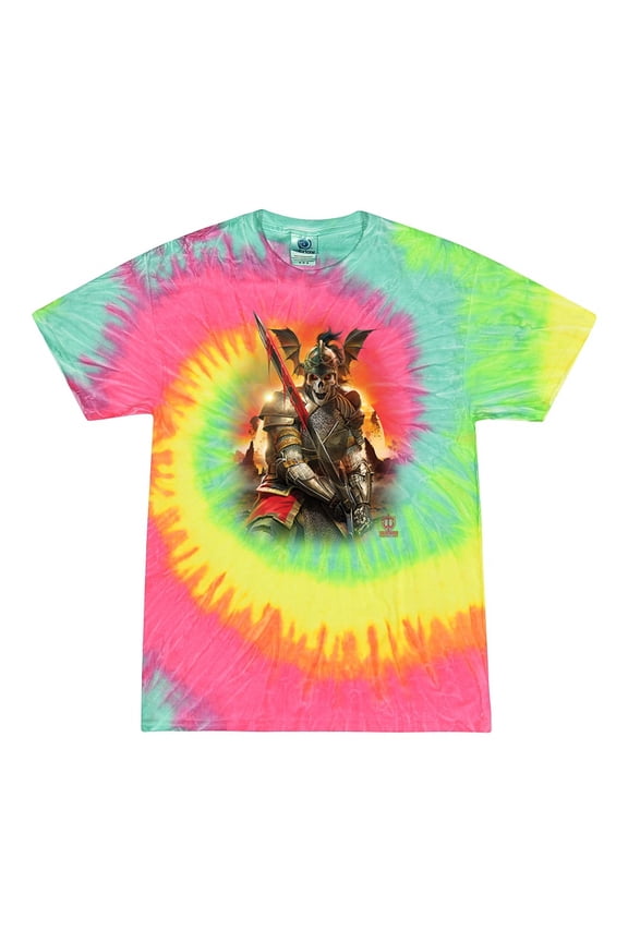 , Undead Dark Knight, Pop Culture, Tie-Dye Tees, Minty Rainbow, Medium