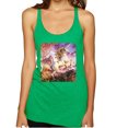 thumbnail image 1 of Wild Bobby, Unicorn Fanstasy Rainbow Castle Tri-Blend Racerback Tank Top, Envy, Small, 1 of 3