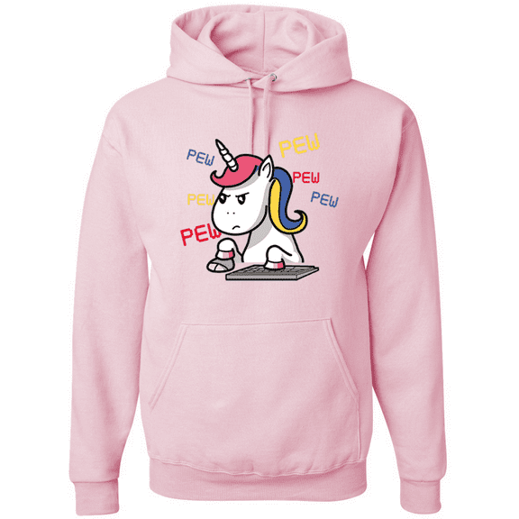 Wild Bobby, Unicorn Pew Animal Lover Graphic Hoodie Sweatshirt