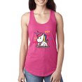 thumbnail image 1 of Wild Bobby, Unicorn Pew Animal Lover Ladies Racerback Tank Top, 1 of 1
