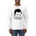 thumbnail image 1 of Wild Bobby, Uninterested in Opinion Schitt's David Quote, Pop Culture, Men Long Sleeve Shirt, White, Medium, 1 of 4