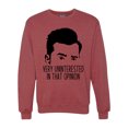 thumbnail image 1 of Wild Bobby, Uninterested in Opinion Schitt's David Quote, Pop Culture, Unisex Crewneck Graphic Sweatshirt, Vintage Heather Red, Small, 1 of 4