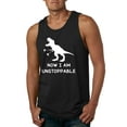 thumbnail image 1 of Wild Bobby, Unstoppable T Rex Funny, Pop Culture, Men Graphic Tank Top, Black, Small, 1 of 4