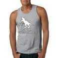 thumbnail image 1 of Wild Bobby, Unstoppable T Rex Funny, Pop Culture, Men Graphic Tank Top, Heather Grey, XX-Large, 1 of 4