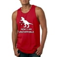 thumbnail image 1 of Wild Bobby, Unstoppable T Rex Funny, Pop Culture, Men Graphic Tank Top, Red, 3X-Large, 1 of 4