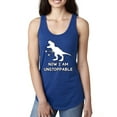 thumbnail image 1 of Wild Bobby, Unstoppable T Rex Funny, Pop Culture, Women Racerback Tank Top, Royal, Small, 1 of 4