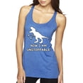 thumbnail image 1 of Wild Bobby, Unstoppable T Rex Funny, Pop Culture, Women Tri-Blend Racerback Tank Top, Vintage Royal, Small, 1 of 4