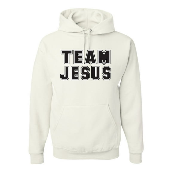 Wild Bobby Varsity Team Jesus Inspirational/Christian Unisex Graphic Hoodie Sweatshirt, White, XX-Large