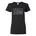 thumbnail image 1 of Wild Bobby Varsity Team Jesus Inspirational/Christian Women Graphic Tee, Black, Small, 1 of 5