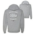 thumbnail image 1 of Wild Bobby,Vintage Distressed Genuine Ford Parts Cars and Trucks Front and Back Graphic Zip Up Hoodie Sweatshirt, Heather Grey, Medium, 1 of 2