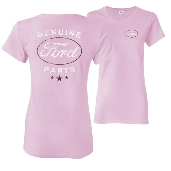 Wild Bobby,Vintage Distressed Genuine Ford Parts Cars and Trucks Front and Back Womens Graphic T-Shirt, Light Pink, 2XL