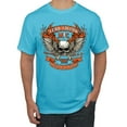 thumbnail image 1 of Wild Bobby, Vintage Distressed Legends Skull Pop Culture Men's Graphic T-Shirt, Light Turquoise, 2XL, 1 of 3