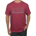 thumbnail image 1 of Wild Bobby, Vintage Ford Mustang Silver Honeycomb Grill Distressed, Cars and Trucks, Men Graphic Tee, Vintage Heather Red, 4X-Large, 1 of 4