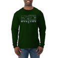 thumbnail image 1 of Wild Bobby, Vintage Ford Mustang Silver Honeycomb Grill Distressed, Cars and Trucks, Men Long Sleeve Shirt, Forest Green, X-Large, 1 of 4