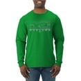 thumbnail image 1 of Wild Bobby, Vintage Ford Mustang Silver Honeycomb Grill Distressed, Cars and Trucks, Men Long Sleeve Shirt, Kelly, 3X-Large, 1 of 4