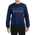 thumbnail image 1 of Wild Bobby, Vintage Ford Mustang Silver Honeycomb Grill Distressed, Cars and Trucks, Unisex Crewneck Graphic Sweatshirt, Navy, X-Large, 1 of 4