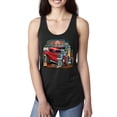 thumbnail image 1 of Wild Bobby, Vintage Hot Rod Old Garage Cars and Trucks Ladies Racerback Tank Top, Black, X-Large, 1 of 3