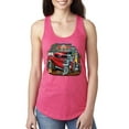 thumbnail image 1 of Wild Bobby, Vintage Hot Rod Old Garage Cars and Trucks Ladies Racerback Tank Top, Hot Pink, X-Large, 1 of 3