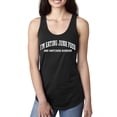 thumbnail image 1 of Wild Bobby Vintage Movie Quote Eating Junk Food And Watching Rubbish Women Racerback Tank Top, Black, Small, 1 of 6