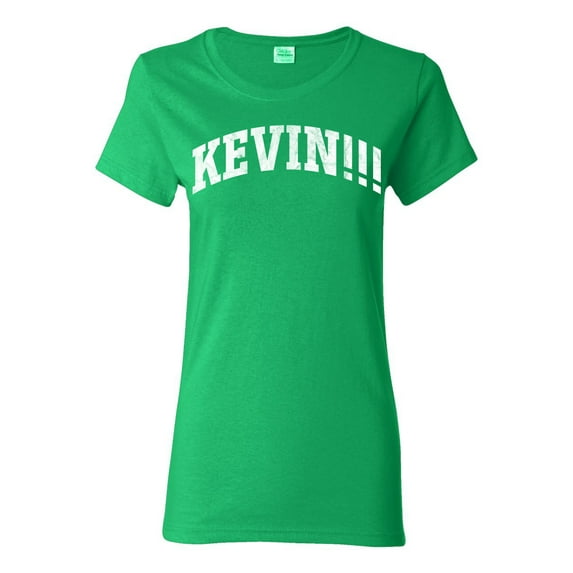 Wild Bobby Vintage Movie Quote KEVIN!!! Women Graphic T-Shirt, Kelly, Medium