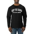 thumbnail image 1 of Wild Bobby Vintage Movie Quote Keep The Change Filthy Animal Men Long Sleeve Shirt, Black, Small, 1 of 6