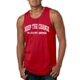 thumbnail image 1 of Wild Bobby Vintage Movie Quote Keep The Change Filthy Animal Men Tank Top, Red, 3X-Large, 1 of 6