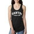 thumbnail image 1 of Wild Bobby Vintage Movie Quote Santa! I Know Him Women Racerback Tank Top, Black, Small, 1 of 6