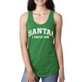 thumbnail image 1 of Wild Bobby Vintage Movie Quote Santa! I Know Him Women Racerback Tank Top, Kelly, Large, 1 of 6