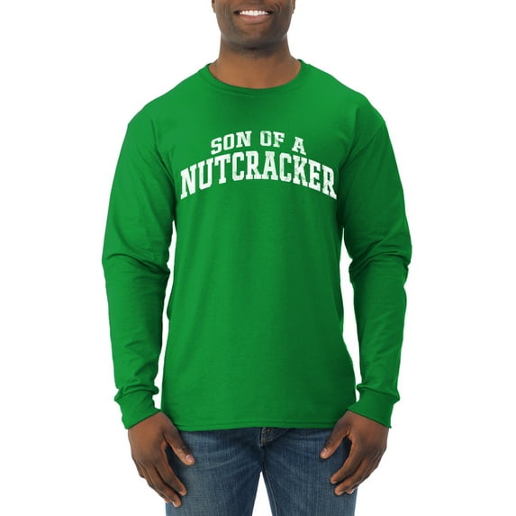 Wild Bobby Vintage Movie Quote Son Of A Nutcracker Men Long Sleeve Shirt, Kelly, Small