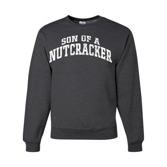 Wild Bobby Vintage Movie Quote Son Of A Nutcracker Unisex Crewneck Sweatshirt, Heather Black, XX-Large