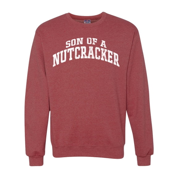 Wild Bobby Vintage Movie Quote Son Of A Nutcracker Unisex Crewneck Sweatshirt, Vintage Heather Red, X-Large