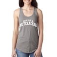 thumbnail image 1 of Wild Bobby Vintage Movie Quote Son Of A Nutcracker Women Racerback Tank Top, Heather Grey, Small, 1 of 6