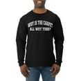 thumbnail image 1 of Wild Bobby Vintage Movie Quote Why Is The Carpet Wet Todd? Men Long Sleeve Shirt, Black, Small, 1 of 6